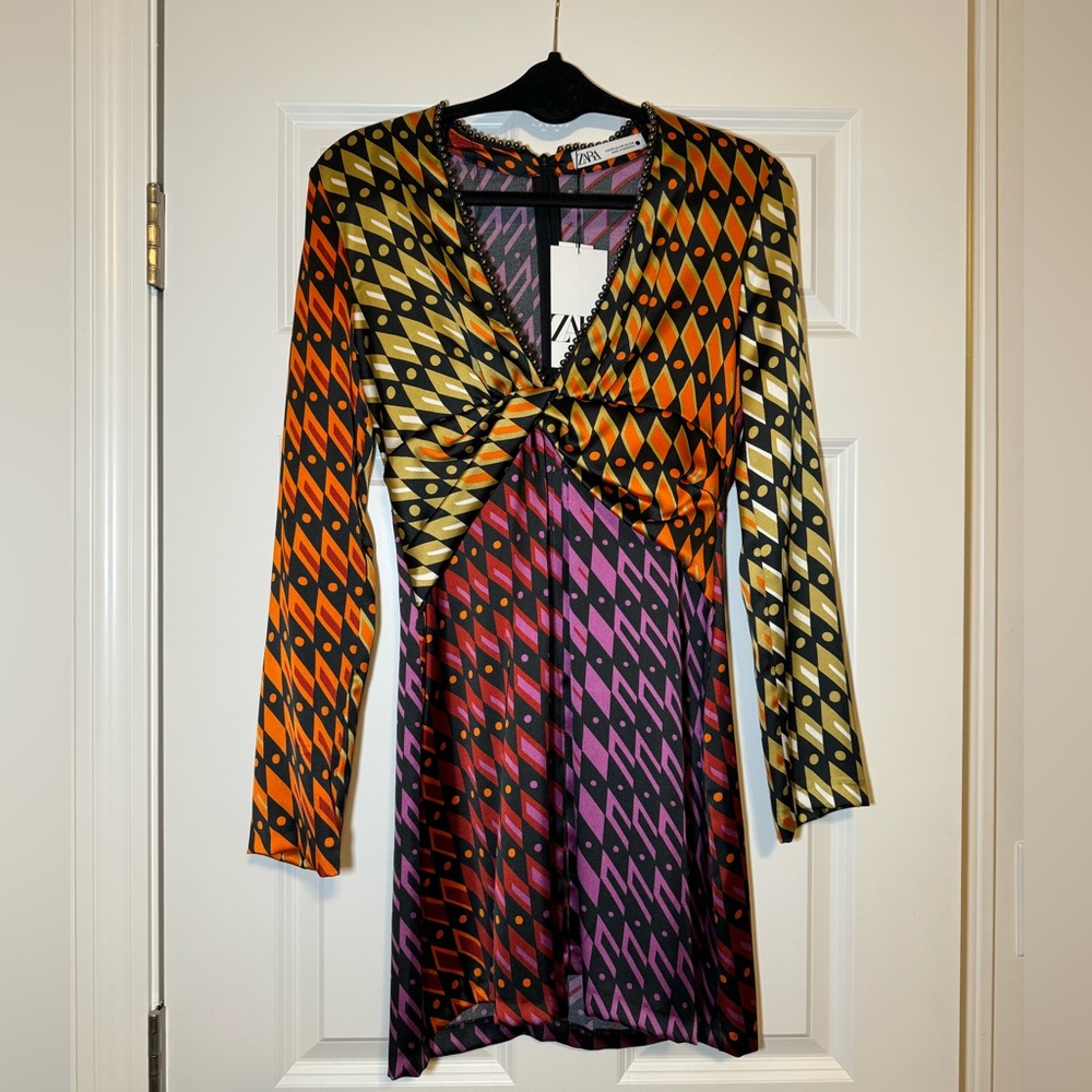NWT Zara multicolor geometric dress